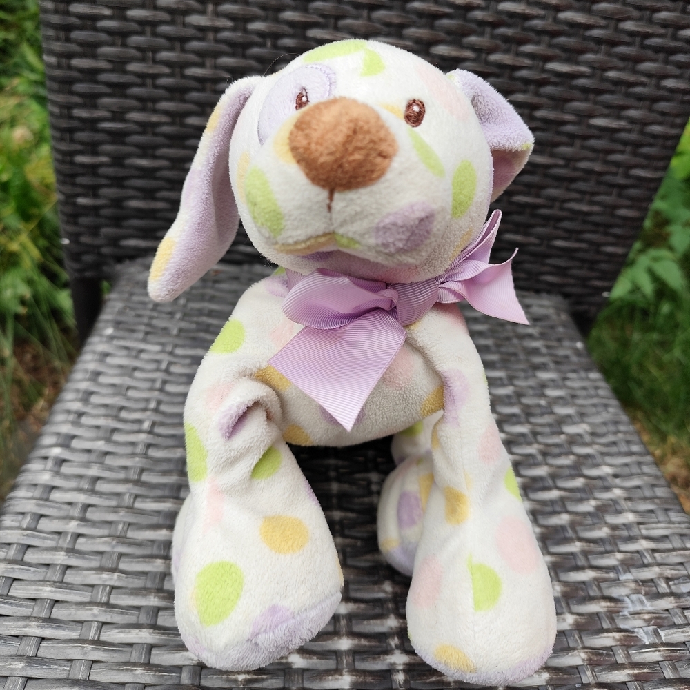 GANZ Plush Dog Toy with Pastel Polka Dots 2015